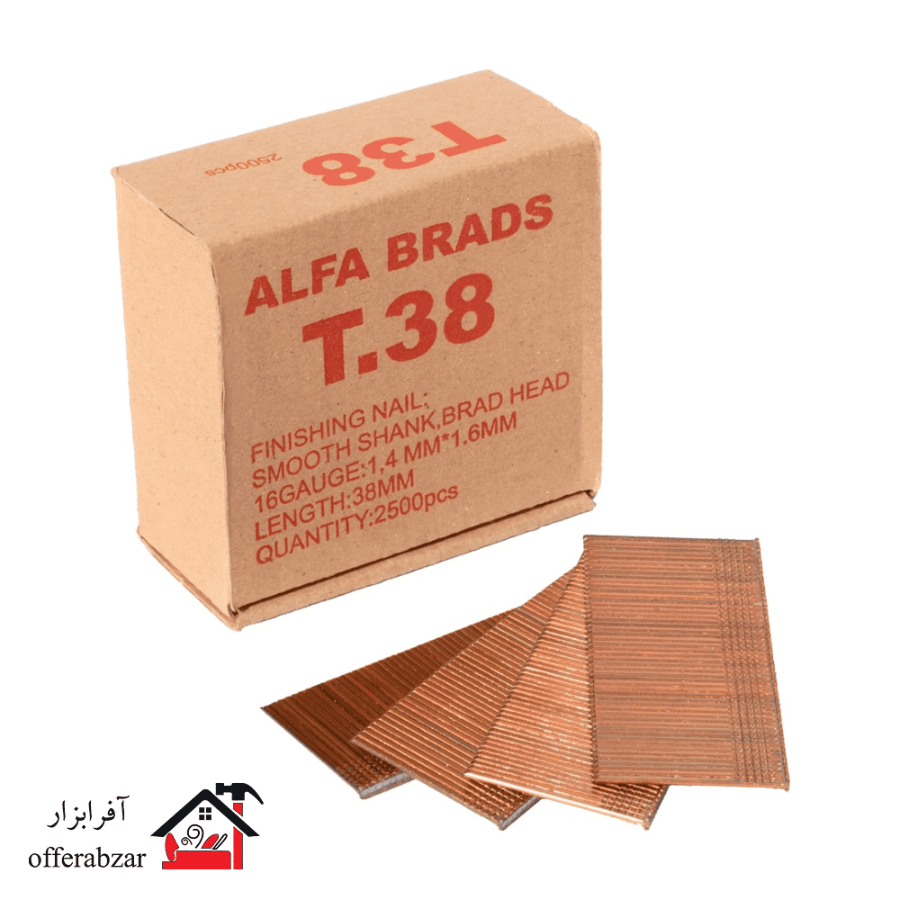 1251-1 میخ تیپو TIPO38 آلفا بسته 2500 عددی